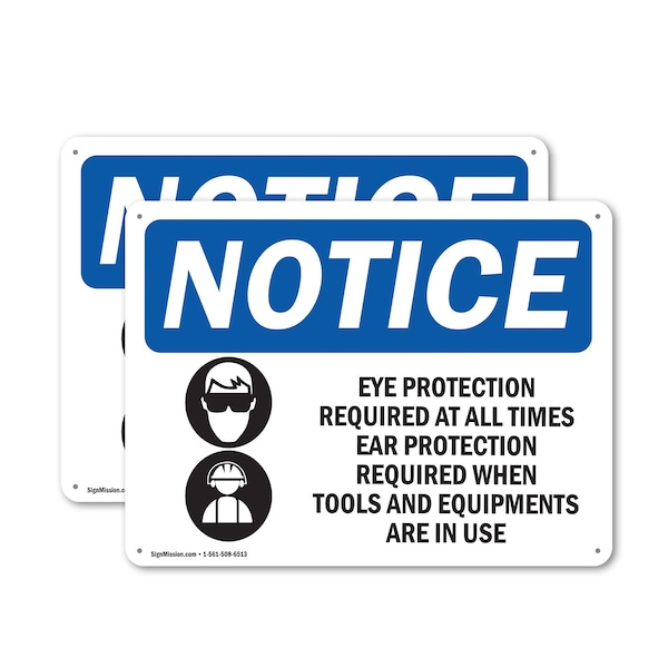 Signmission 10 in Height, 14 in Width, Plastic, Rectangle OS-2PACK-NS-P-1014-L-12332 - main